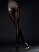 Fiore Wild Side - Mock Back Seam Tights with Tiny Holes