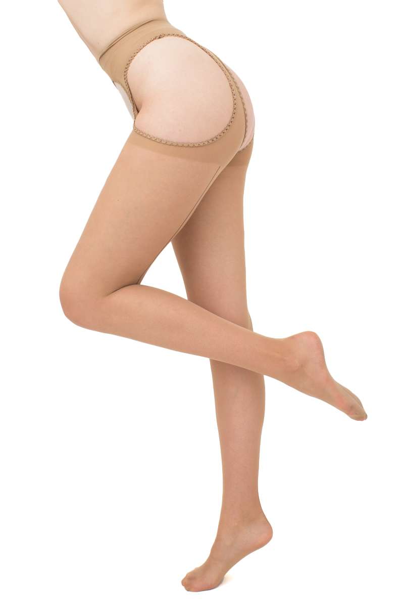 panty_loveの画像 GIULIA Strip Panty - 20 Denier Sensuous Suspender Tights with black back  seam