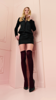 Trasparenze - Warm ribbed overknees with wool