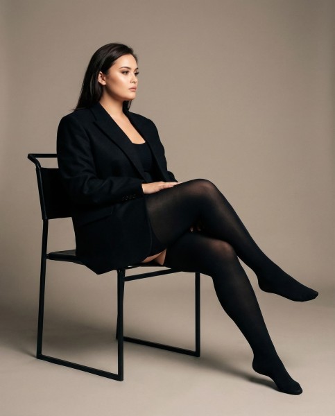 Glamory Ouvert 60 - Opaque plus size tights with open crotch