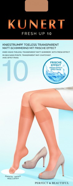 Kunert - Transparent open toe knee highs Fresh Up 10