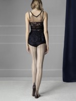 Fiore Sin - 20 Denier Mock Back Seam Tights - Vintage Elegance