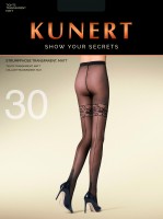 KUNERT Radiance Net -  Trendy mock hold up tights with back seam