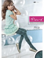 Fiore - Alicja 40 Denier Trendy Striped Tights for Girls