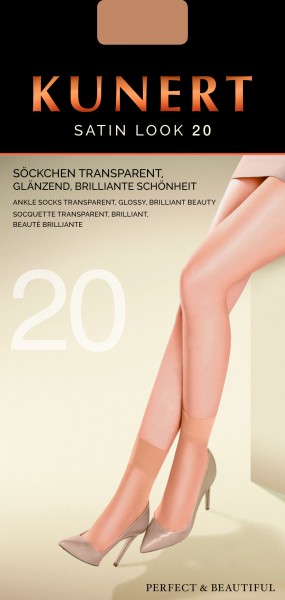 Kunert Satin Look 20 - Sheer glossy ankle socks