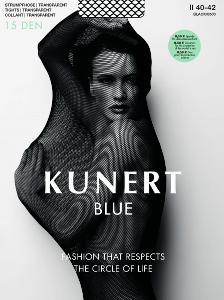 Kunert - Transparent tights made from sustainable materials Blue 15