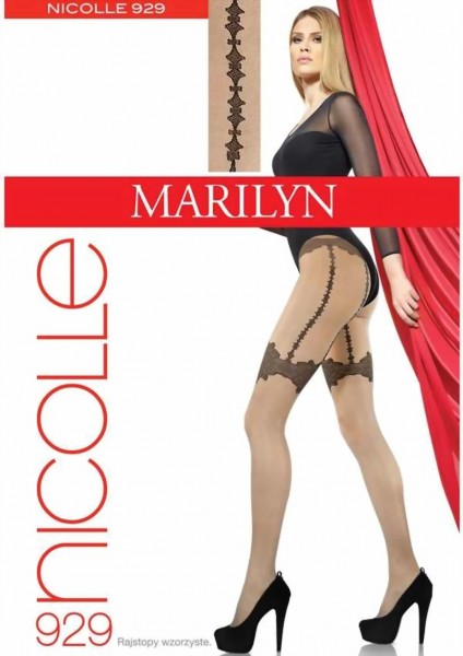 Marilyn - Trendy stockings pattern tights Nicolle, 20 DEN