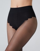 Cette Bari - Cette Bari Sheer Tights with Elegant Tanga Pantie