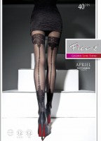 Fiore - Sensuous patterned hold up tights Apriel 40 DEN Fiore - Sensuous patterned hold up tights Apriel 40 DEN
