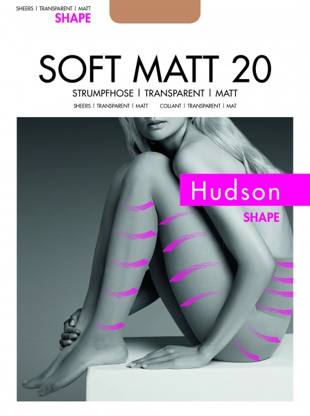 Hudson Soft Matt 20 Shape - Tights with invisible shaping for calves, thighs, buttock and belly