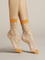 Fiore - 20 Denier Trendy Polka Dot Ankle Socks