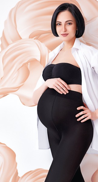 Giulia Mama Cotton 200 - opaque maternity tights with cotton