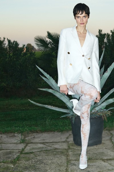 Trasparenze - Semi-opaque tights with beautiful damask pattern in lace look