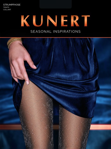 KUNERT Luxur Graphic - Semi-opaque tights with lurex diamonds
