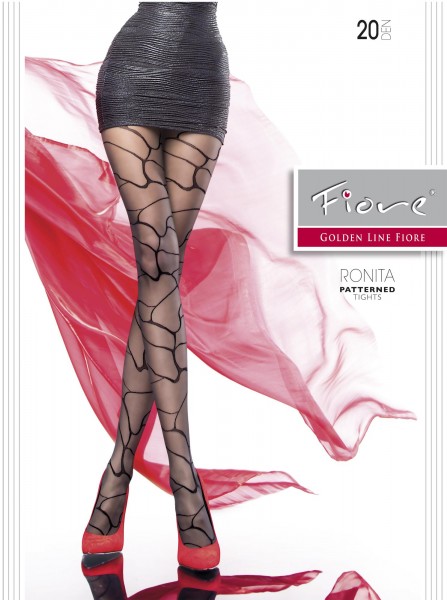 Fiore - Elegant, subtle pattern tights Ronita 20 DEN