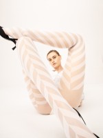 Fiore - Vertical Striped Tights for Elegant Legs