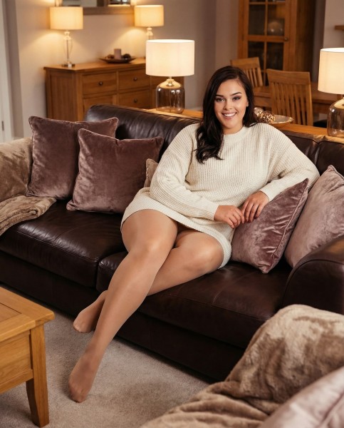 Glamory - Glossy plus size tights Satin 20 denier