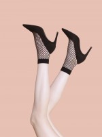 Fiore Ash - Soft Fishnet Ankle Socks - Stylish Comfort