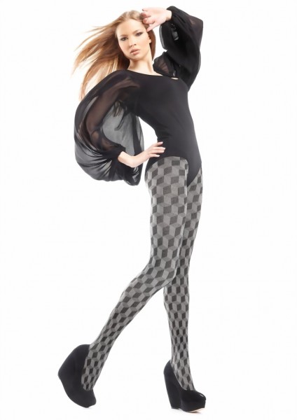 Marilyn - Trendy diamond pattern tights Inez, 80 DEN