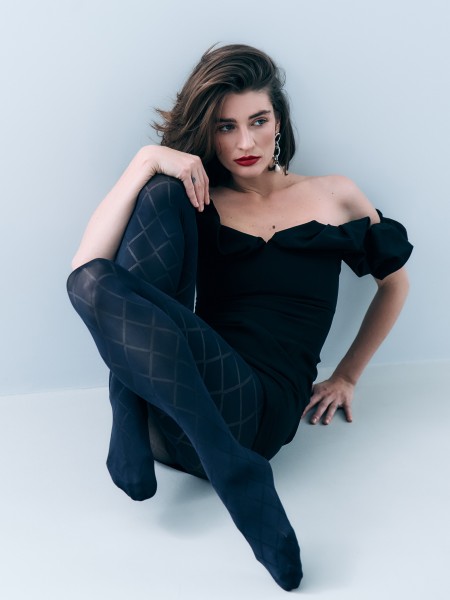 Fiore - Opaque diamond pattern tights in the season's trendy colors