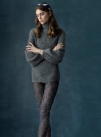 Fiore Juliet - 40 Denier Opaque Tights with Elegant Floral Design