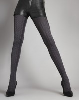 Samburu - Opaque stylish cable pattern tights Christin, 40 DEN