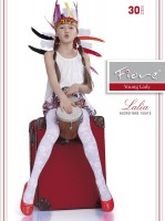 Fiore - Elegant flower pattern children's tights Lalia 30 denier