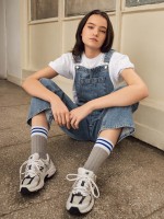 Preview: Fiore - 80 denier cable pattern ankle socks with comfortable top with stripes in contrast colour Preview: Fiore - 80 denier cable pattern ankle socks with comfortable top with stripes in contrast colour