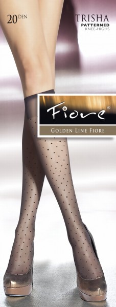 Fiore - Trendy polka dot pattern knee highs Trisha 20 denier