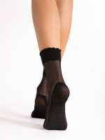 Fiore - 20 denier socks with a prophylactic foot-massage effect and a cute picot edge Fiore - 20 denier socks with a prophylactic foot-massage effect and a cute picot edge