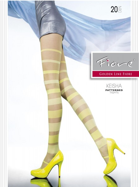 Fiore - Striped summer tights Keisha 20 DEN